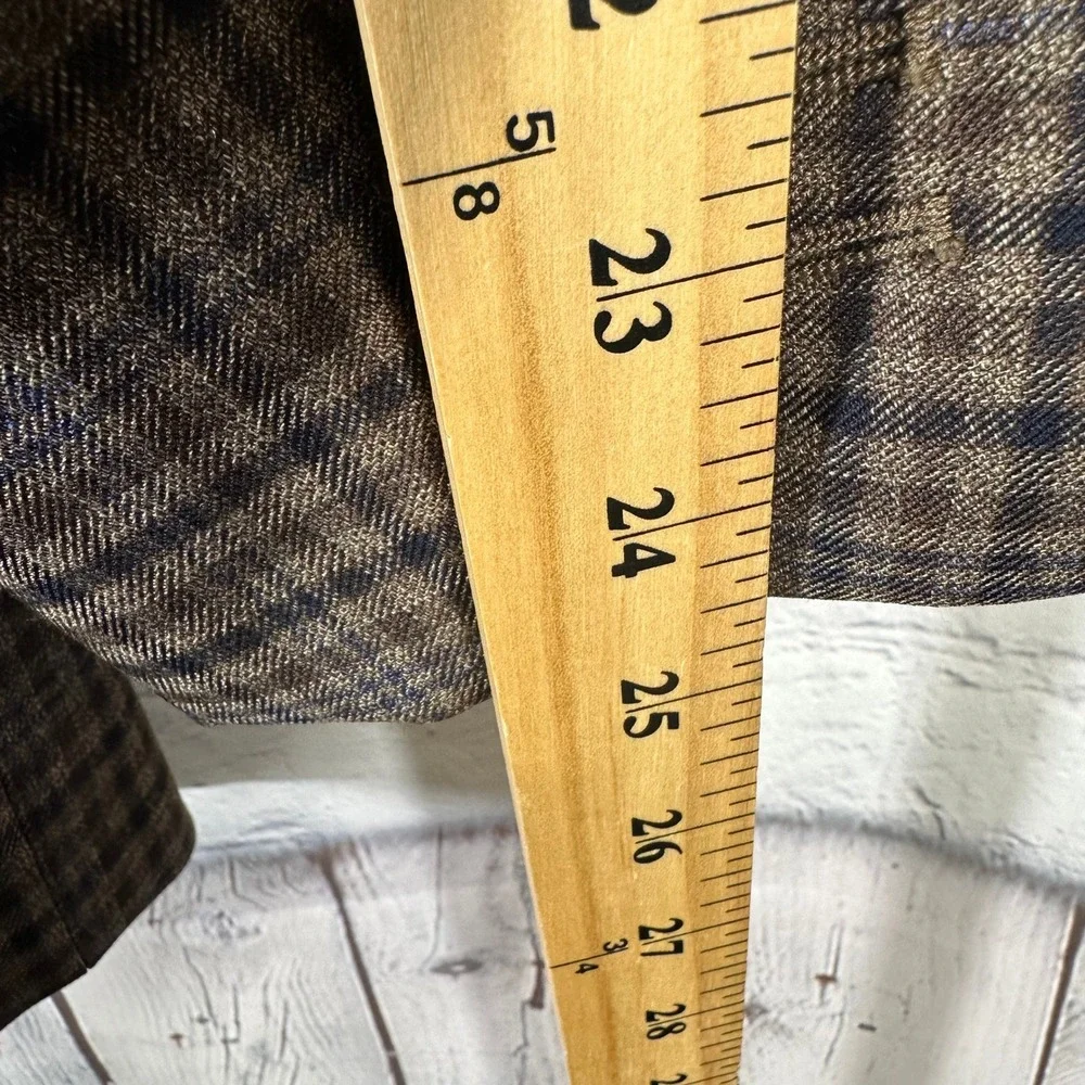 Hickey Freeman Beacon Mens 44R Worsted Wool Blazer Brown Blue Plaid Sport Coat